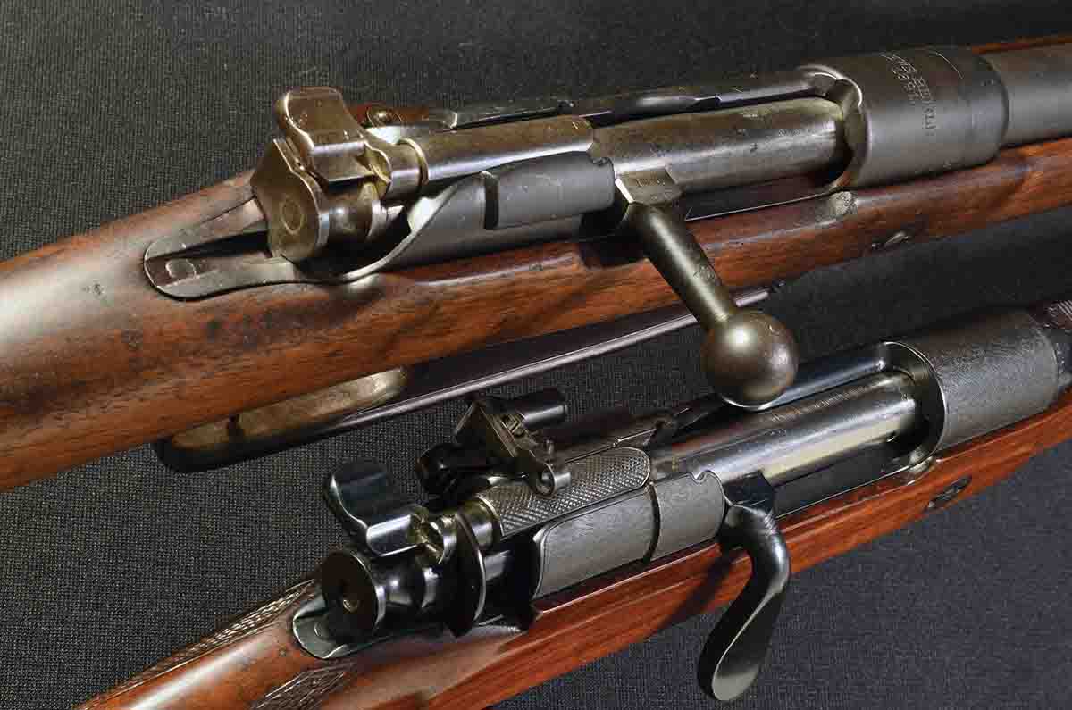 The resemblance between the Commission ‘88 rifle (top) and the Haenel (bottom) is obvious.